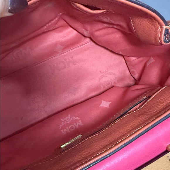 MCM Pink and Orange Satchel - Picture 13 of 15